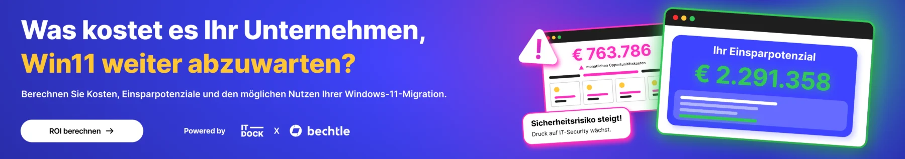 Was kostet es Ihr Unternehmen, Win11 weiter abzuwarten?