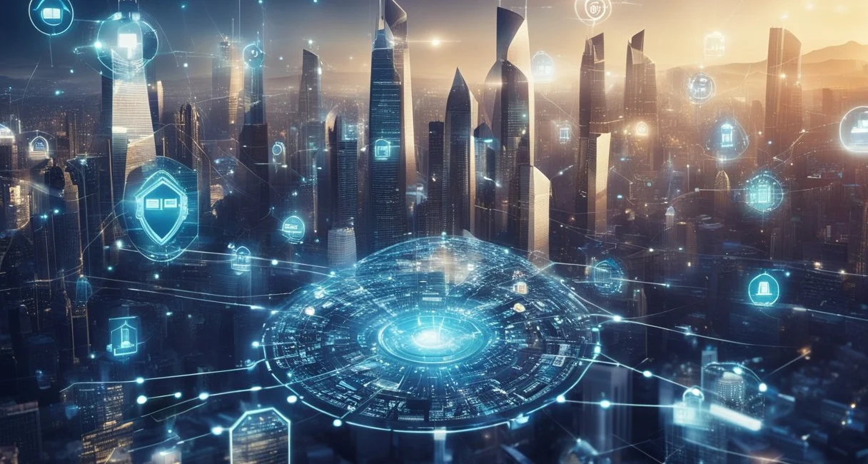Futuristische Cyberstadt
